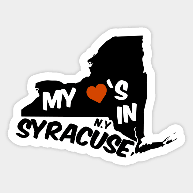 My heart's in Syracuse New York Souvenir Gift Sticker by BadDesignCo